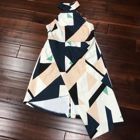 ASOS asymmetrical geo color block Dress NWT - Picture 2 of 2